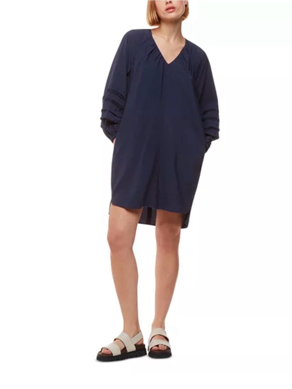 Whistles Grace V Neck Dress
